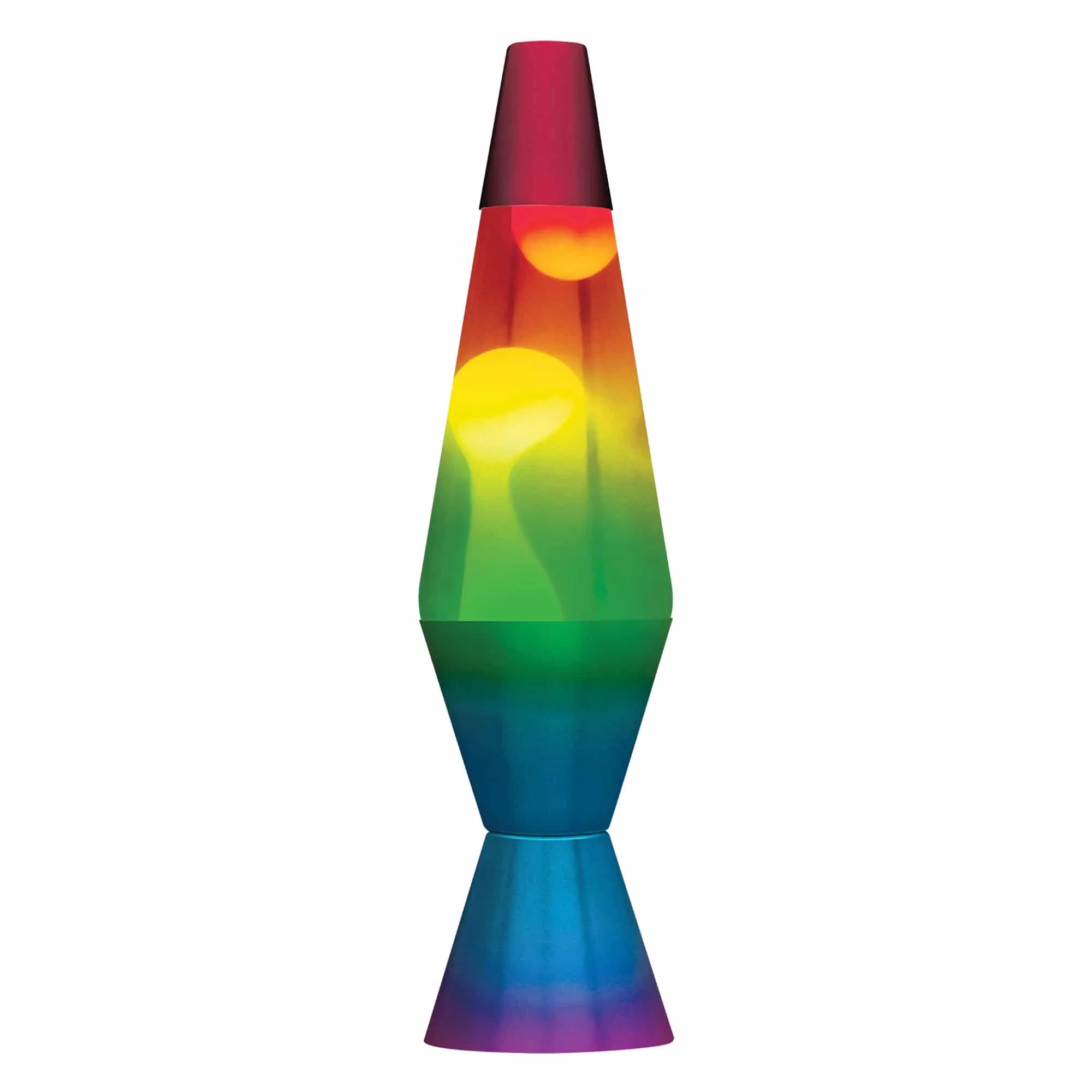 14.5” LAVA® Lamp Rainbow – White/Clear/Tricolor