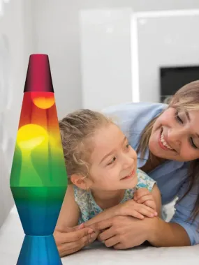 14.5” LAVA® Lamp Rainbow – White/Clear/Tricolor