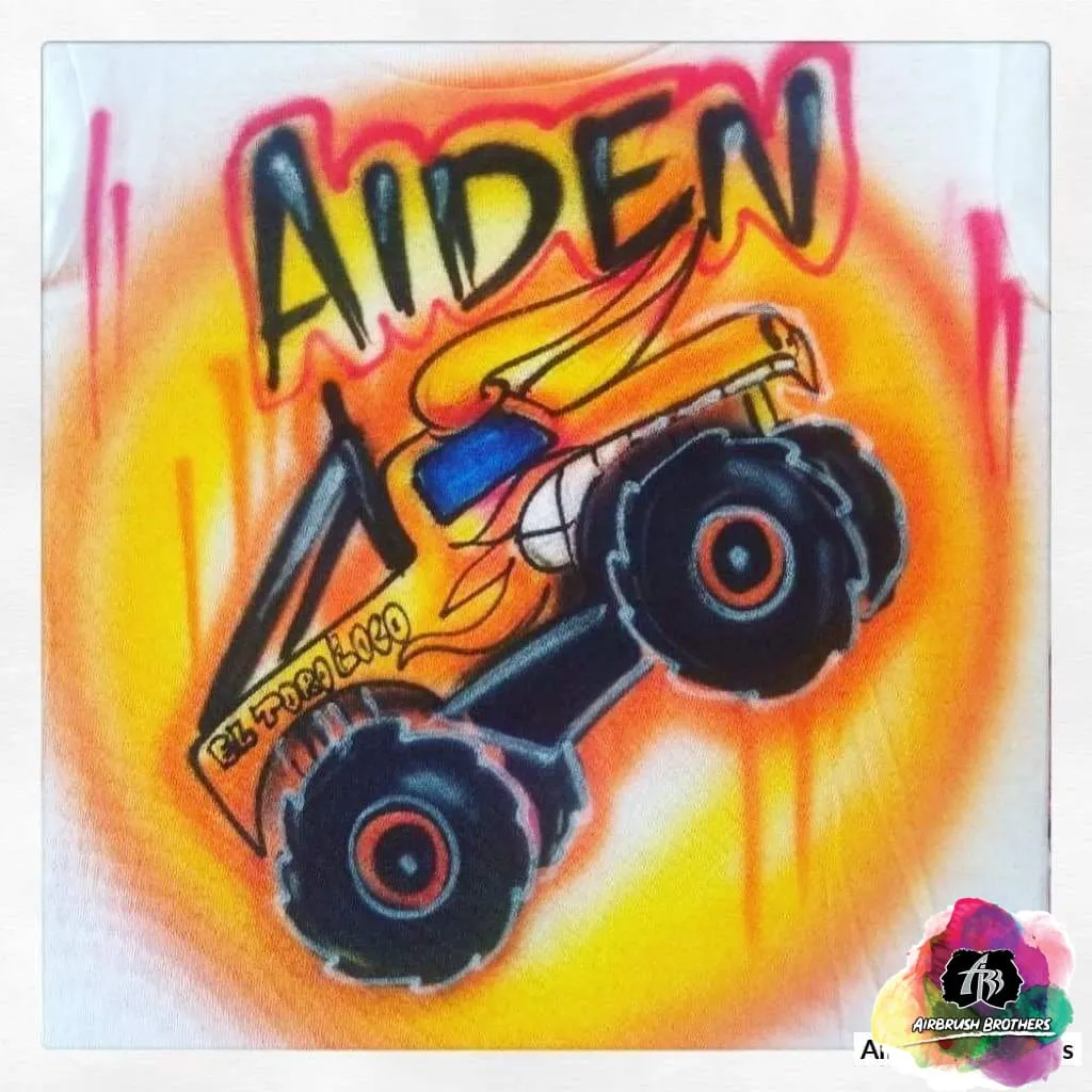 Airbrush El Toro Loco Monster Truck Dagger Shirt Design