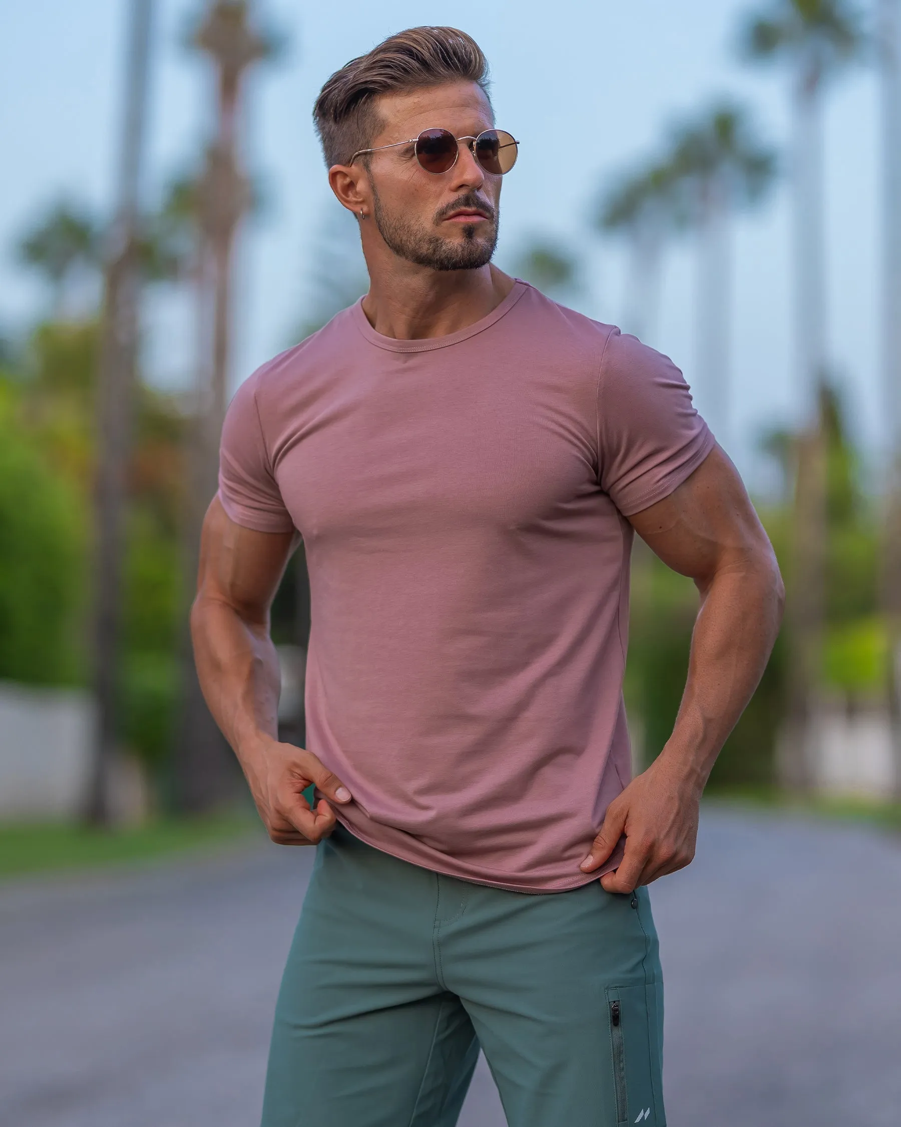 All Day Elite Curve-Hem Tee Short Sleeve New Color