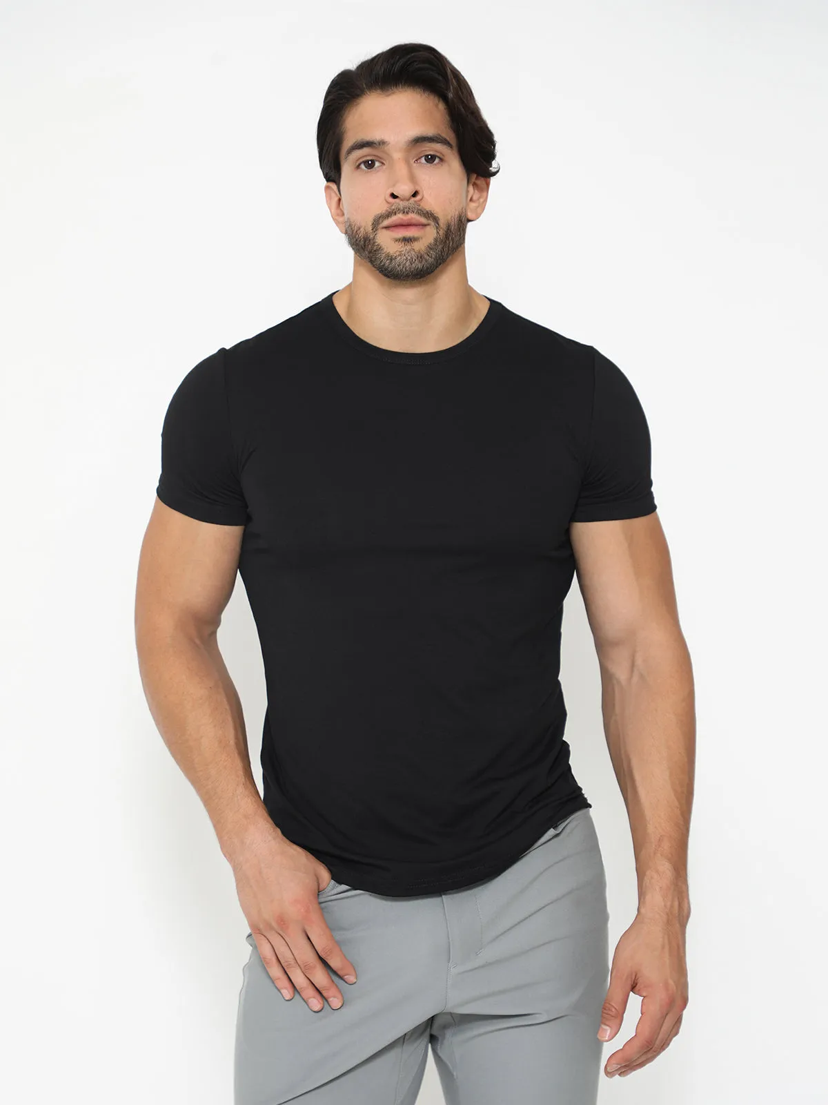 All Day Elite Curve-Hem Tee Short Sleeve New Color