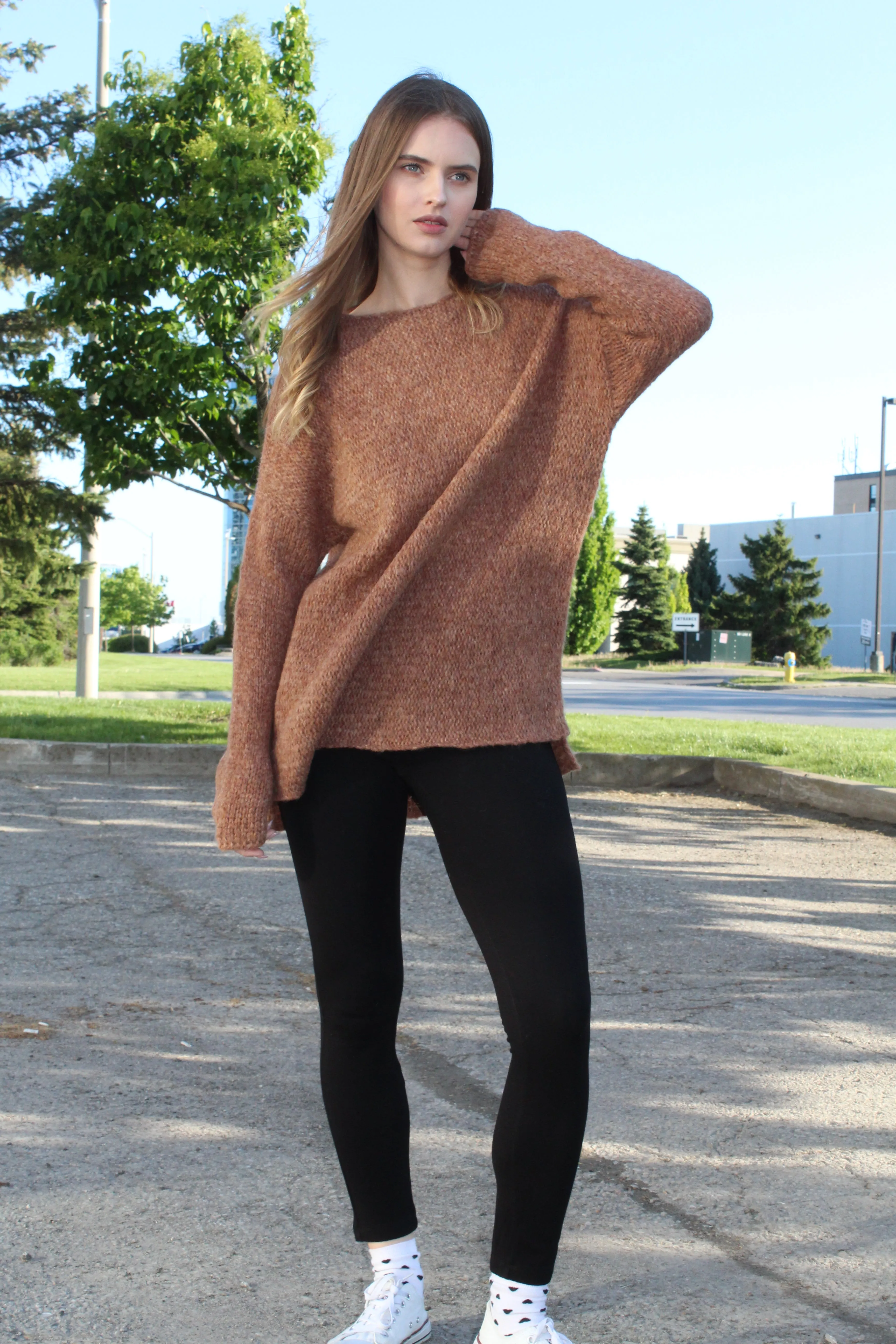 Alpaca wool knit sweater