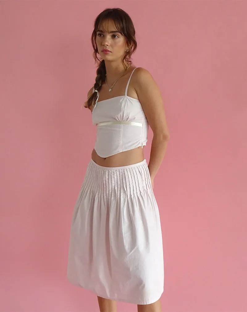 Asada Midi Skirt in Light Pink