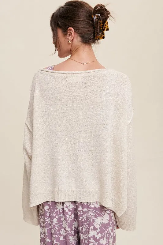 Austin Light Weight Crop Pullover Knit Sweater