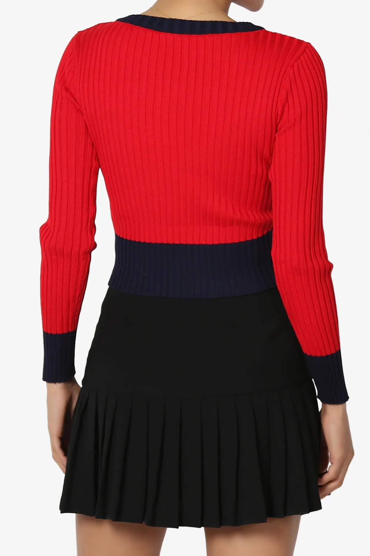 Avani Colorblock Ribbed Knit Top