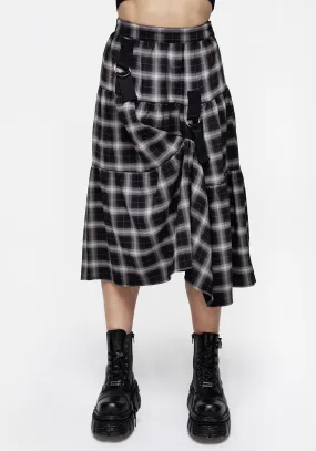 Banshee Check Bondage Skirt