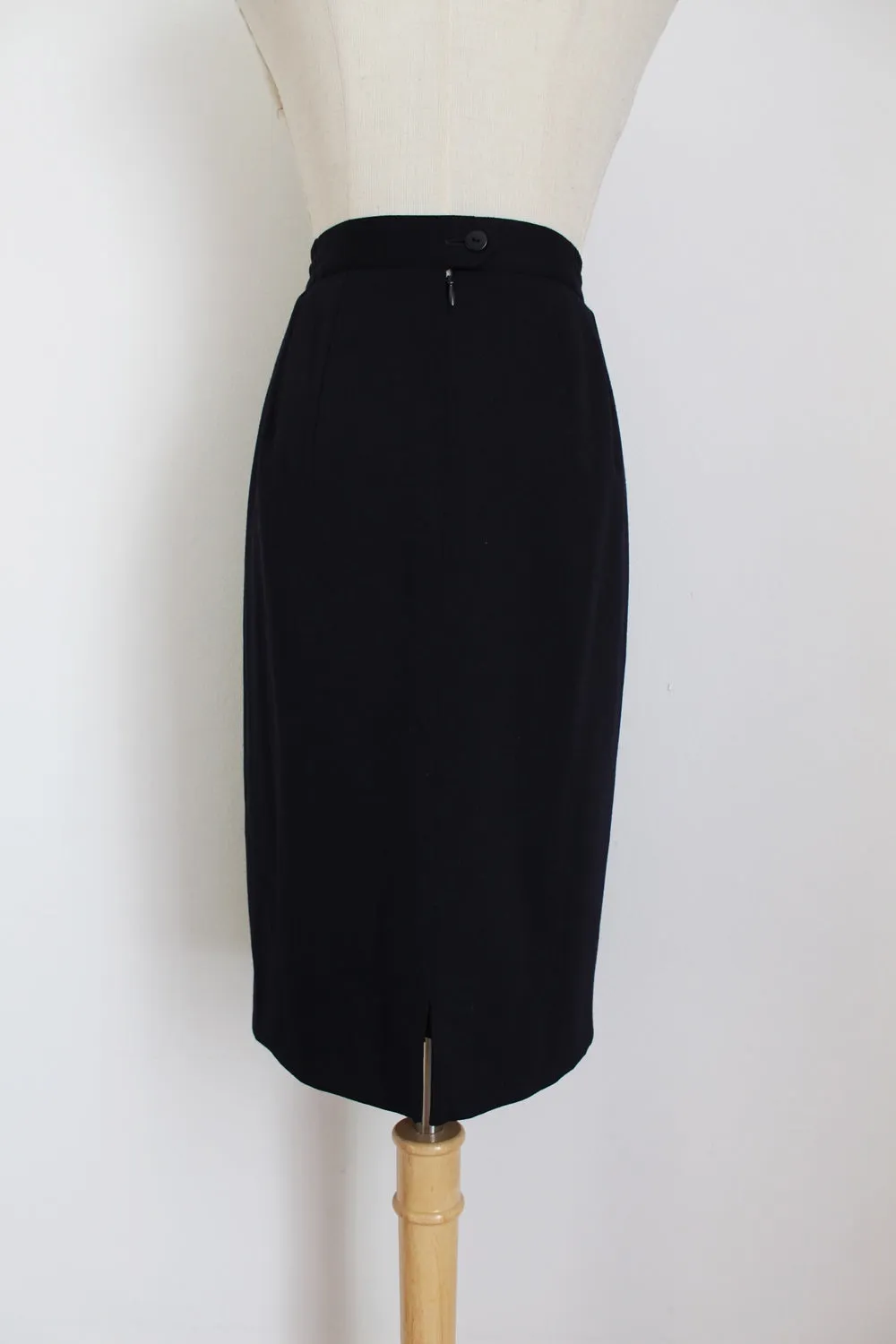 BASLER VINTAGE PENCIL SKIRT NAVY - SIZE 8