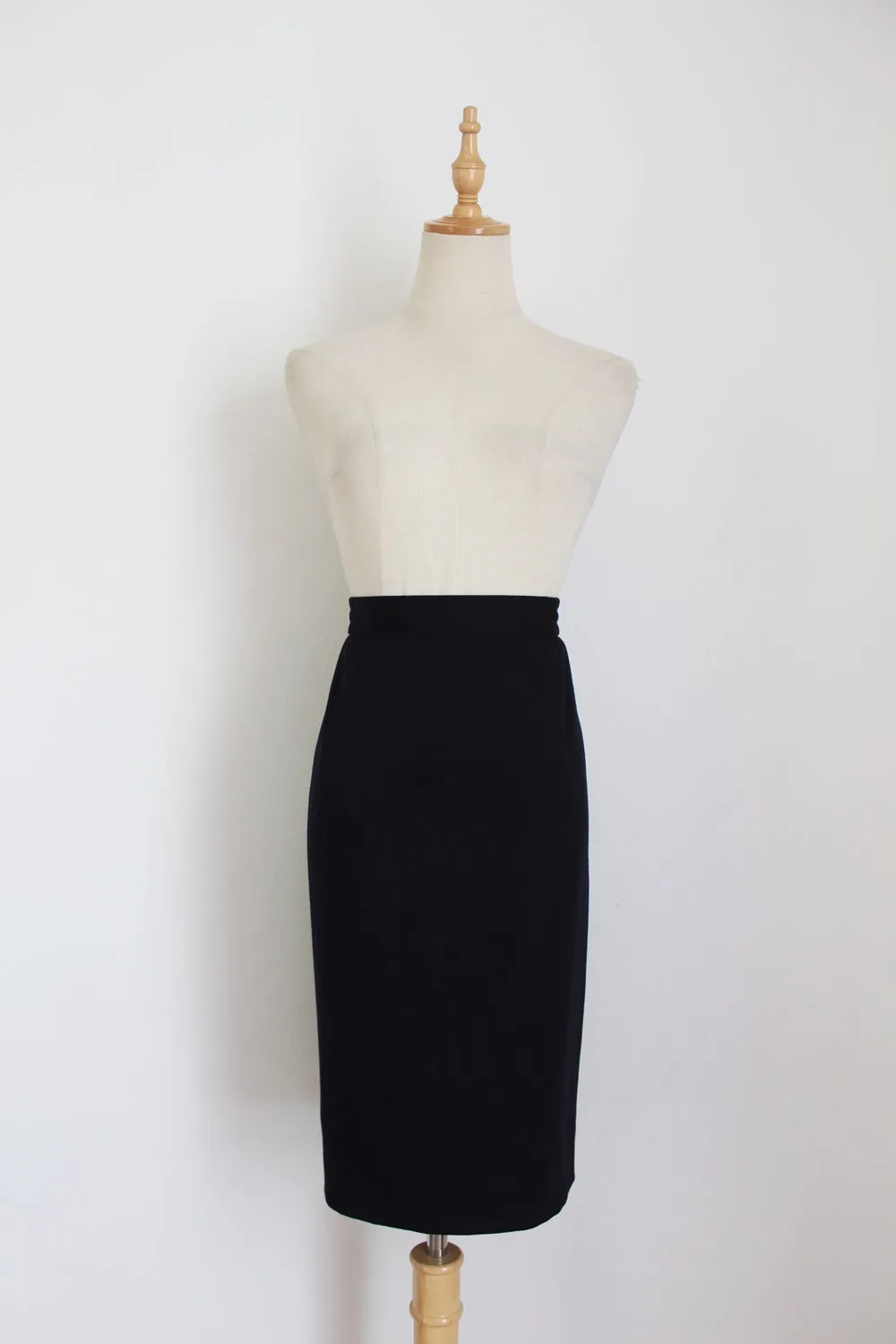 BASLER VINTAGE PENCIL SKIRT NAVY - SIZE 8