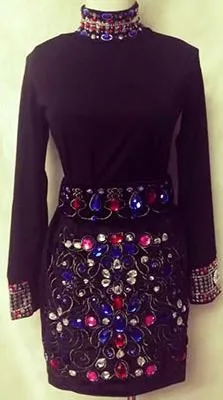 Bead Embellished Top & Skirt Set