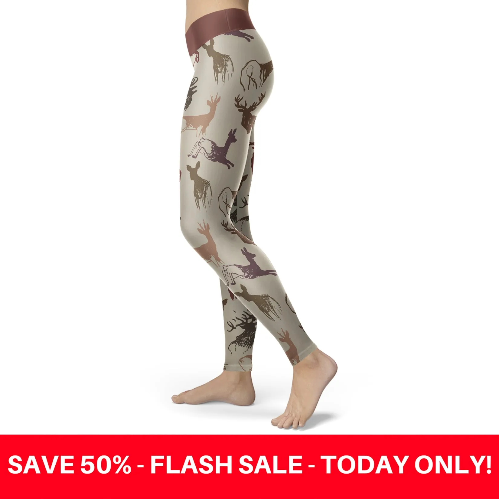 Beige Deer Leggings