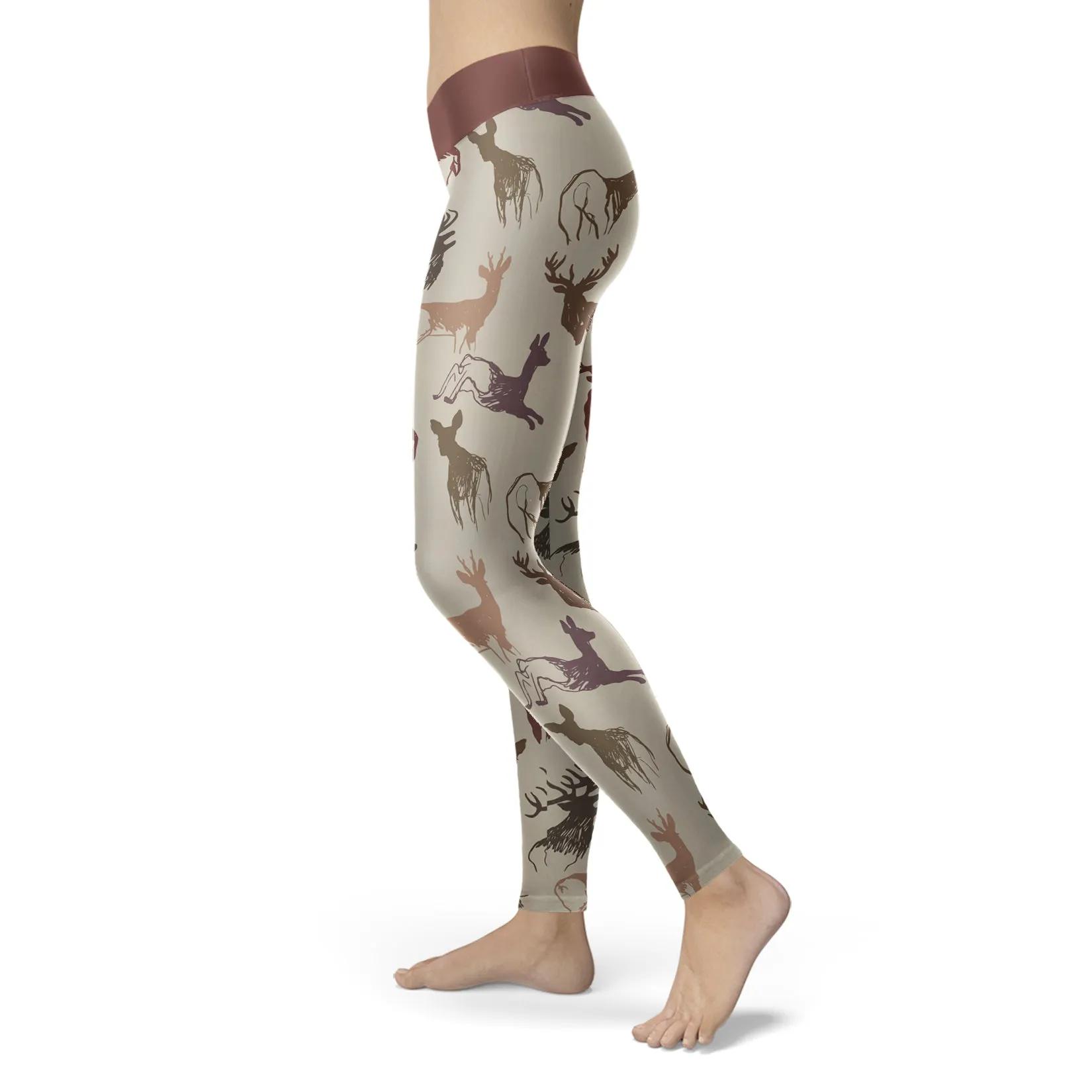 Beige Deer Leggings