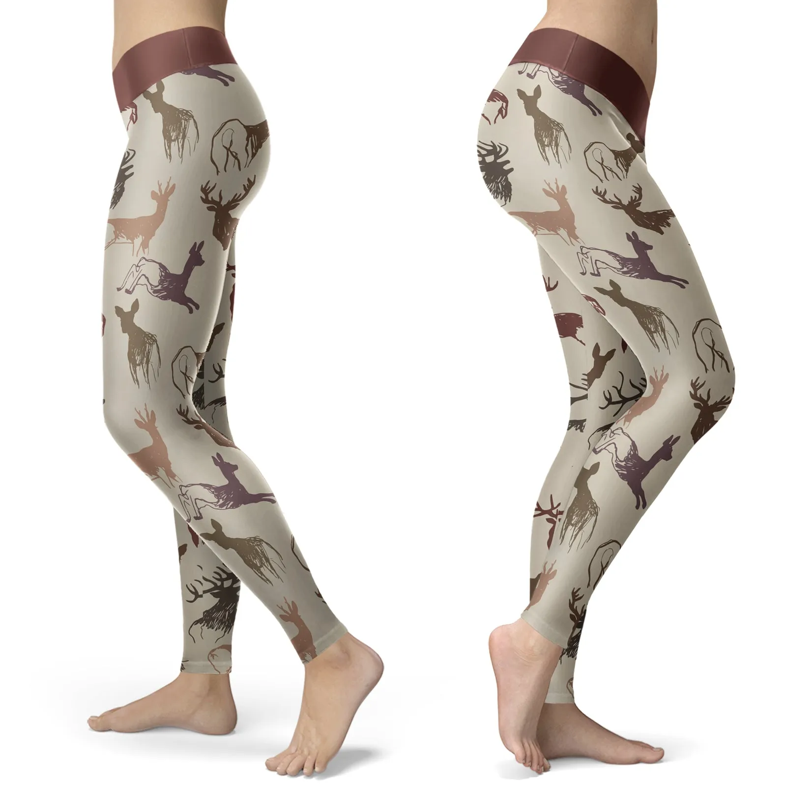 Beige Deer Leggings