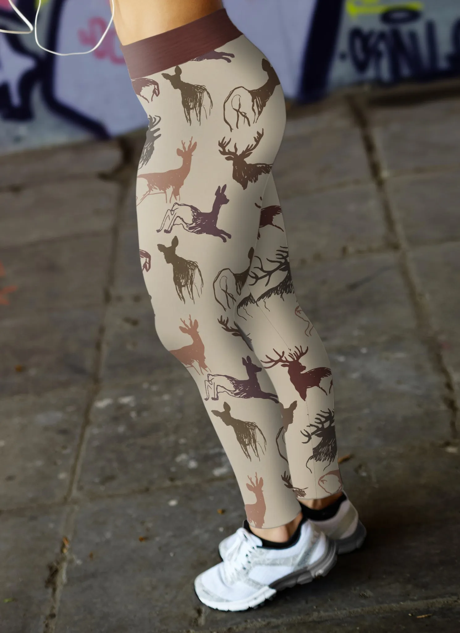 Beige Deer Leggings