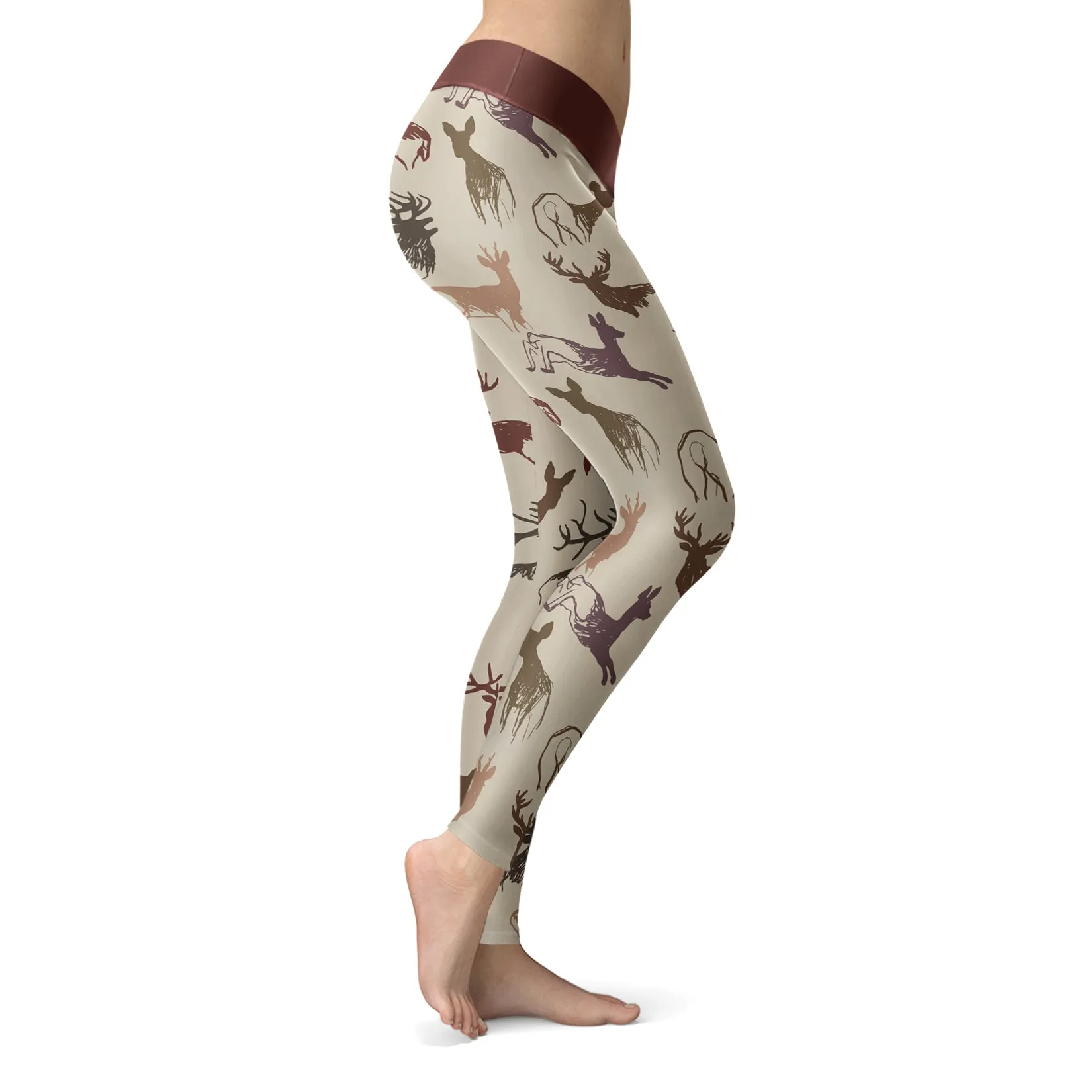 Beige Deer Leggings