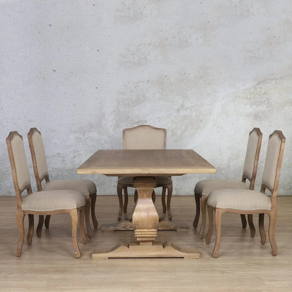 Belmont Wood Top & Duke 6 Seater Dining Set