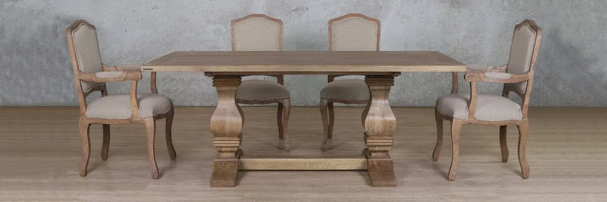 Belmont Wood Top & Duke 6 Seater Dining Set