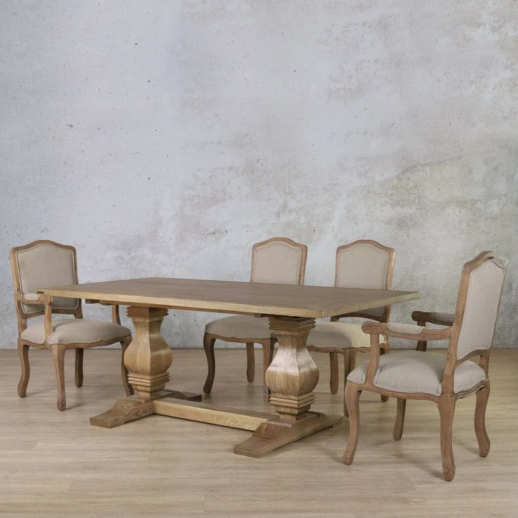 Belmont Wood Top & Duke 6 Seater Dining Set