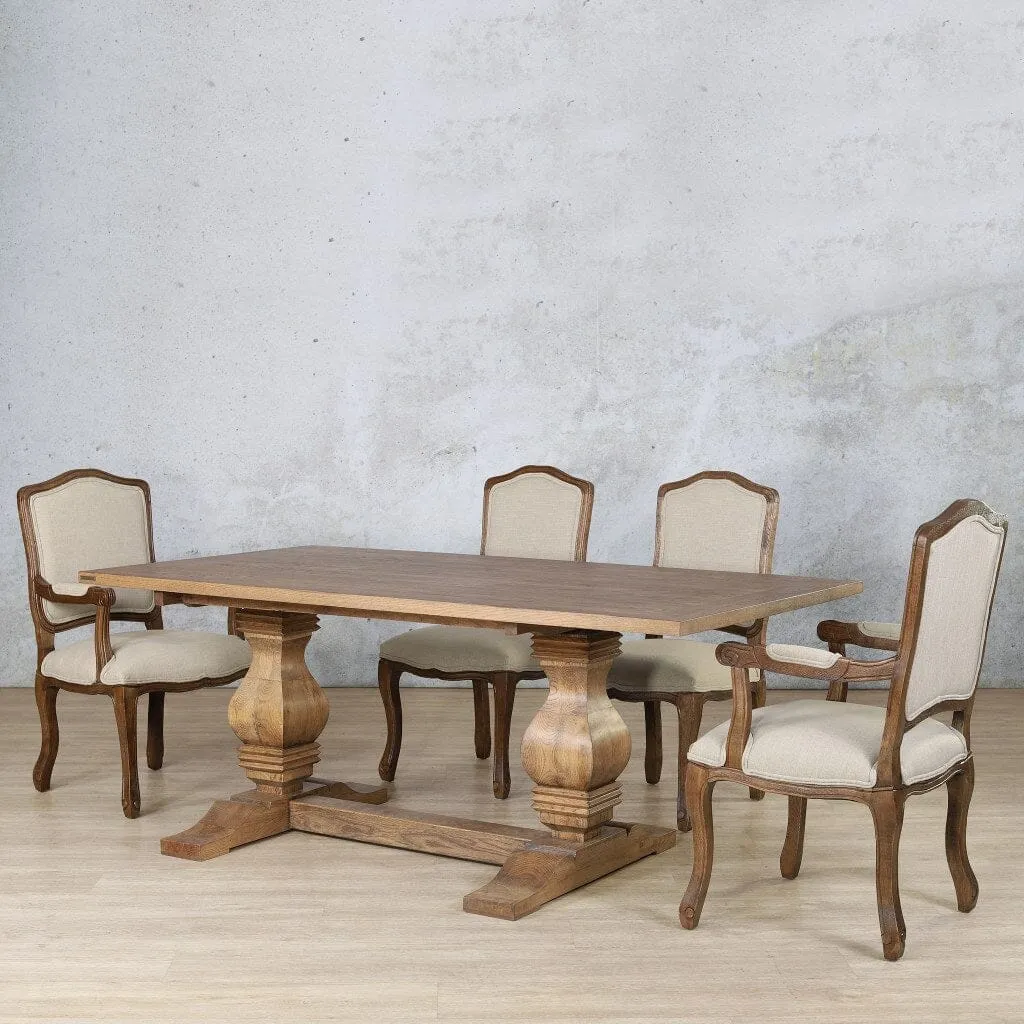 Belmont Wood Top & Duke 6 Seater Dining Set