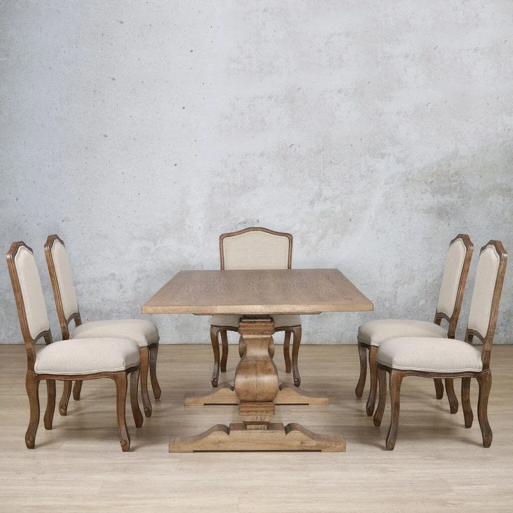 Belmont Wood Top & Duke 6 Seater Dining Set