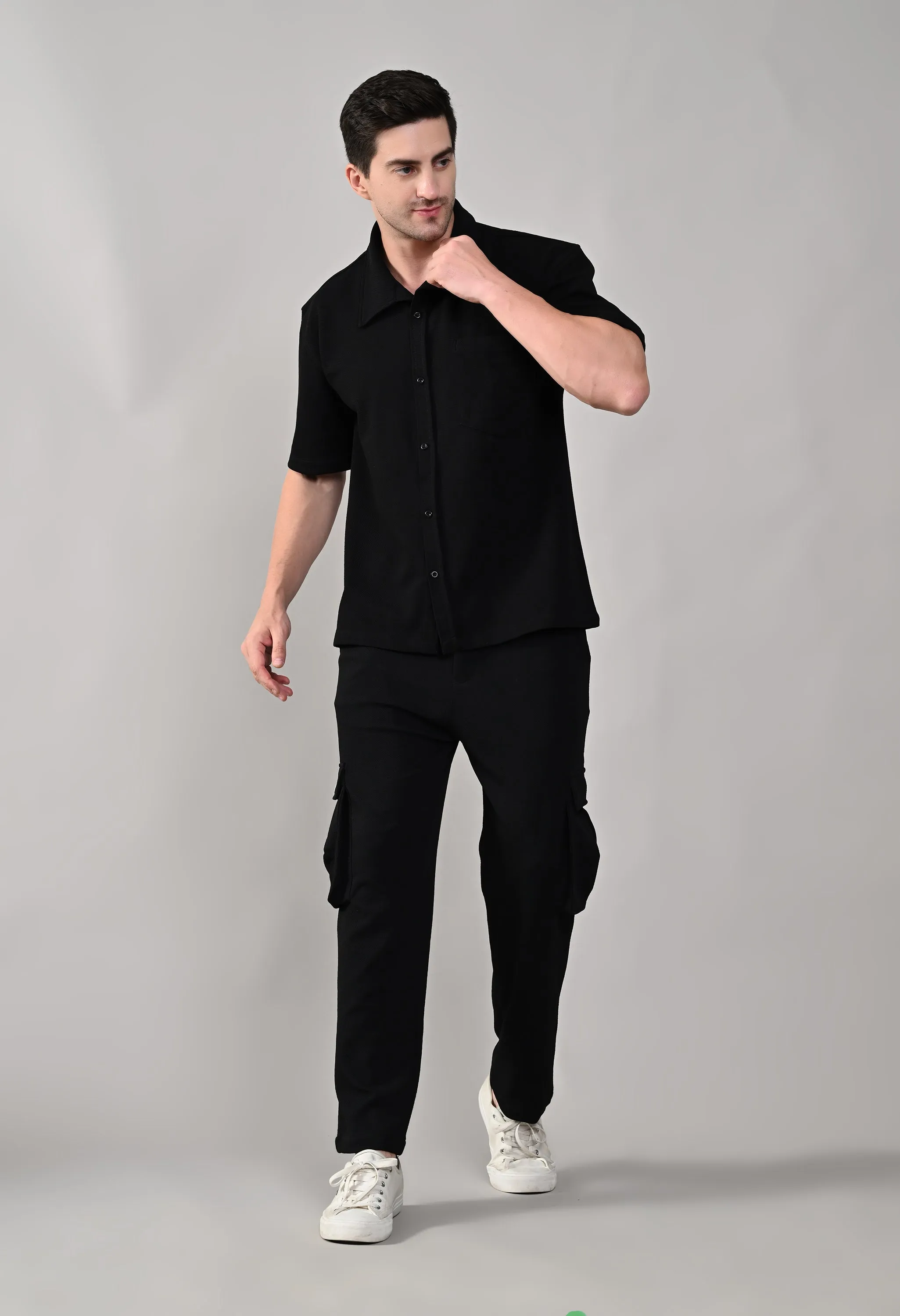 Black Color Co-ord Set for Men