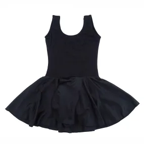 Black Skirted 2 Layer Tank Top Leotard