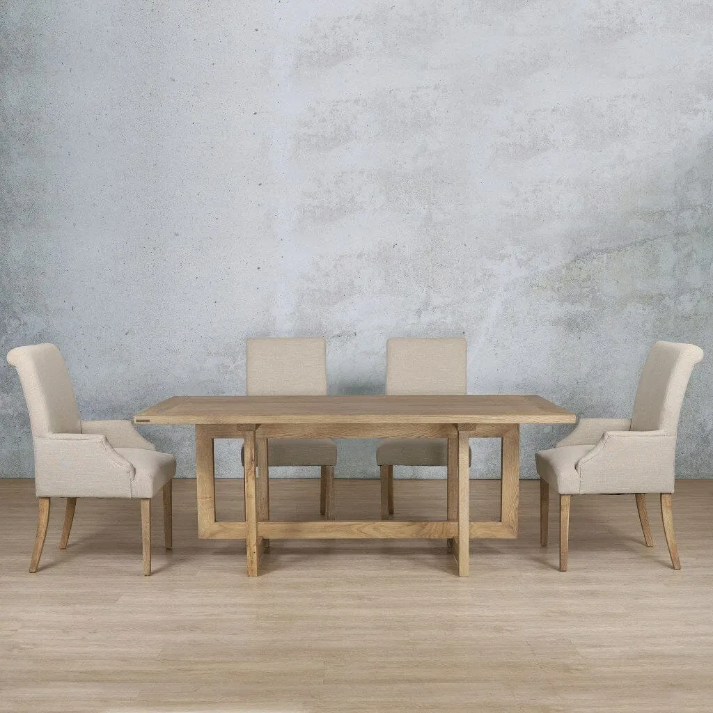 Bolton Wood Top & Baron 6 Seater Dining Set