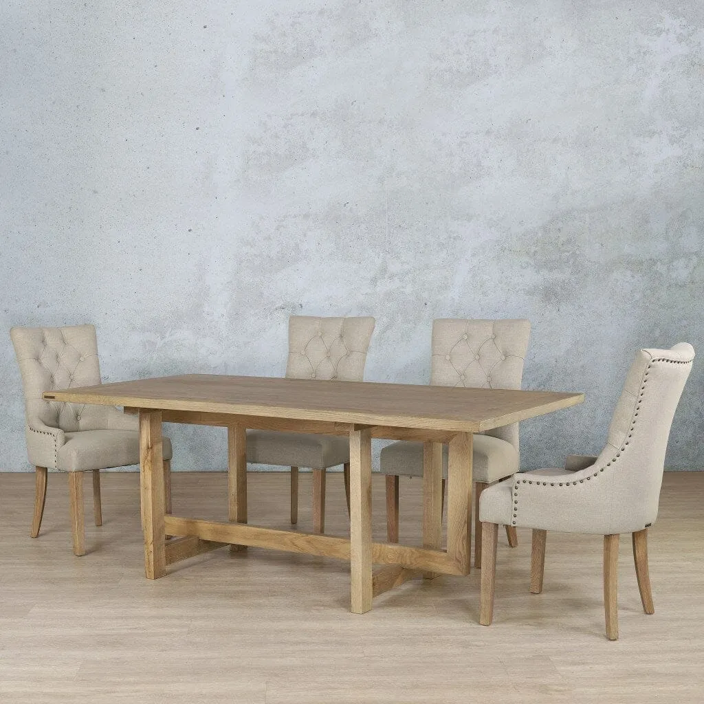 Bolton Wood Top & Duchess 6 Seater Dining Set