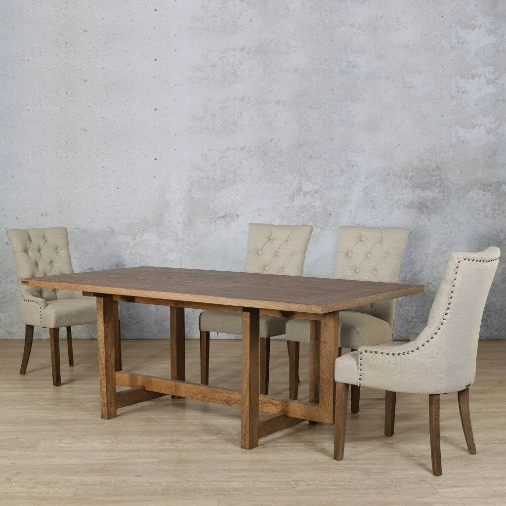 Bolton Wood Top & Duchess 6 Seater Dining Set