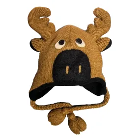 Boys Nirvanna Designs Kids / Youth Knit Wool Moose Hat