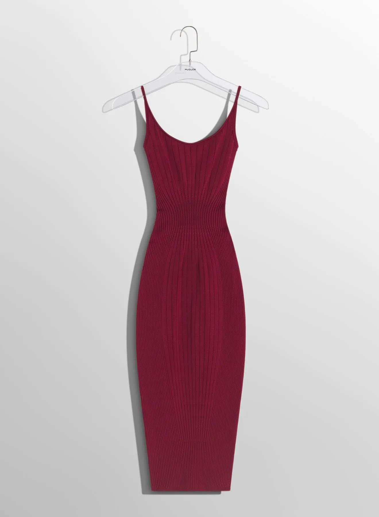 burgundy sculpting knit dress