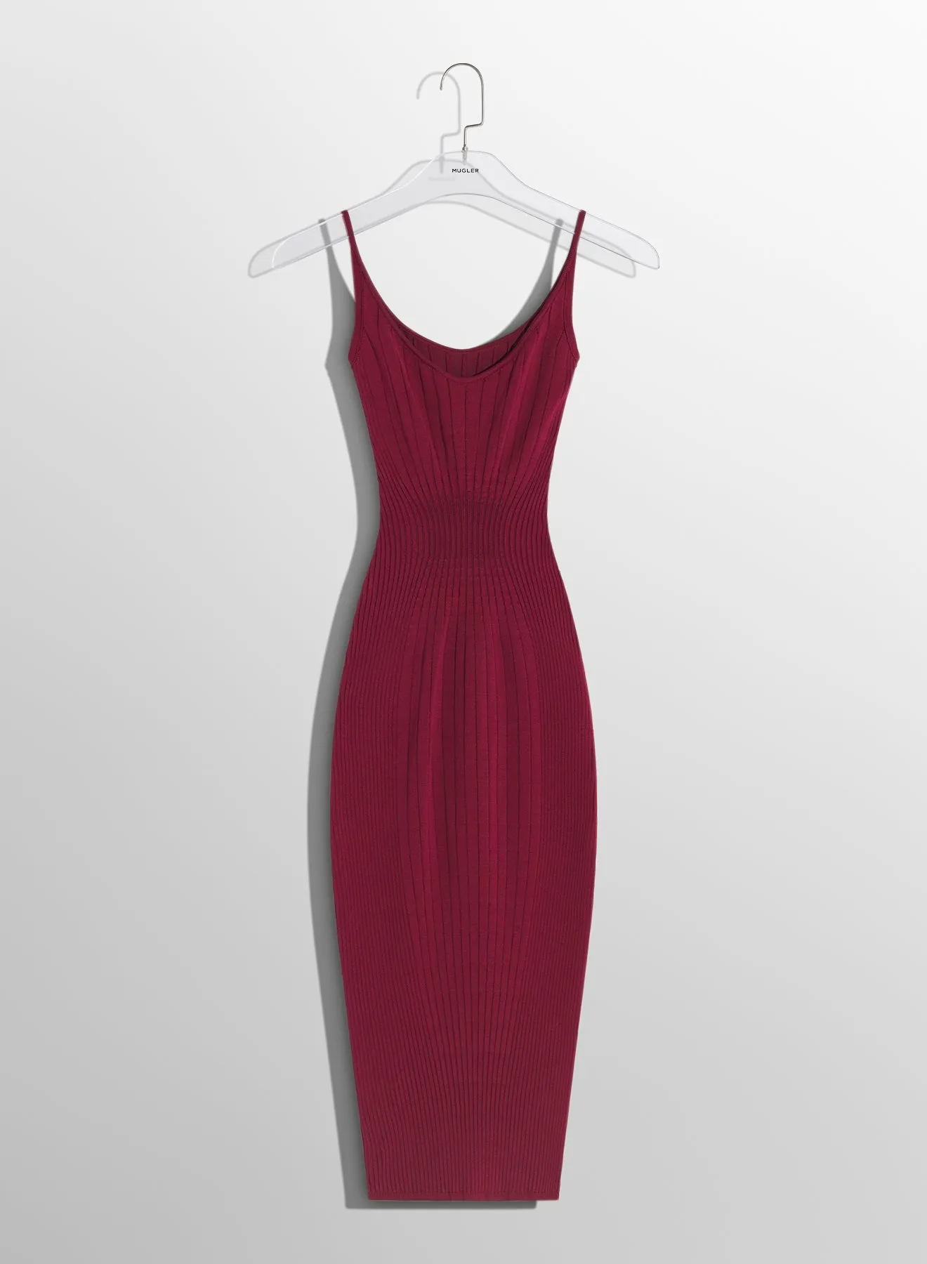 burgundy sculpting knit dress