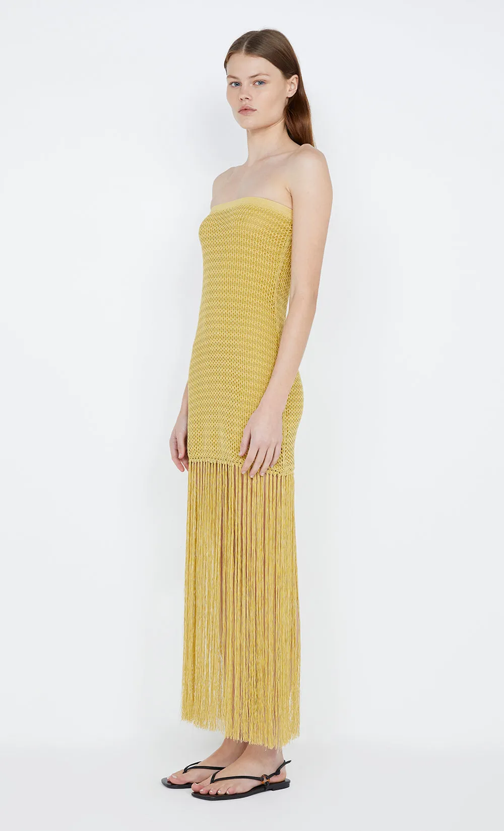 CALISTA STRAPLESS DRESS - CITRUS