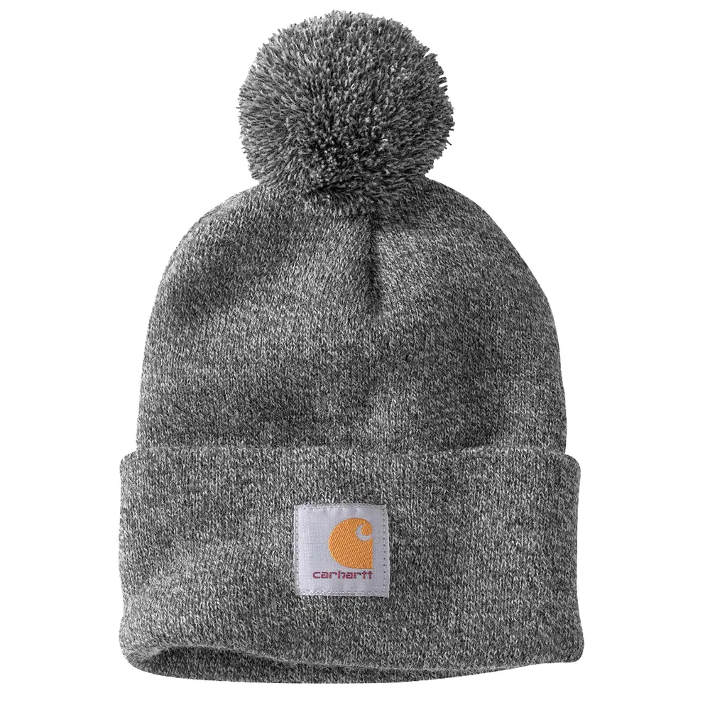 Carhartt 102240 Womens Lookout Knit Pom-Pom Cuffed Beanie Hat