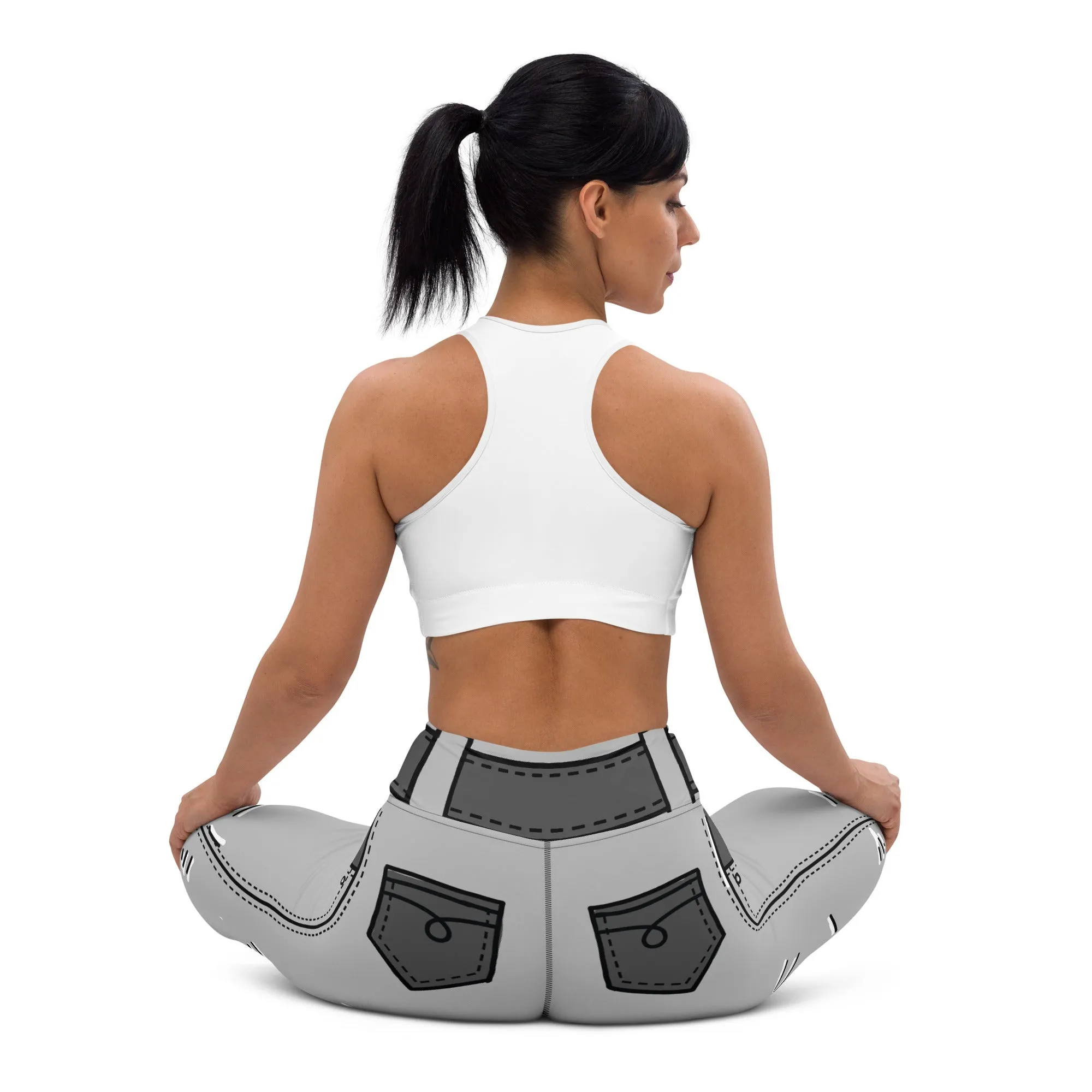 Cartoonized Monochrome Yoga Leggings