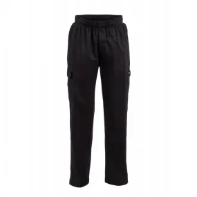 Chef Works Unisex Classic Fit Cargo Chefs Trousers Black S