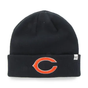 Chicago Bears NFL 47 Brand Men's Black Raised Cuff Knit Hat