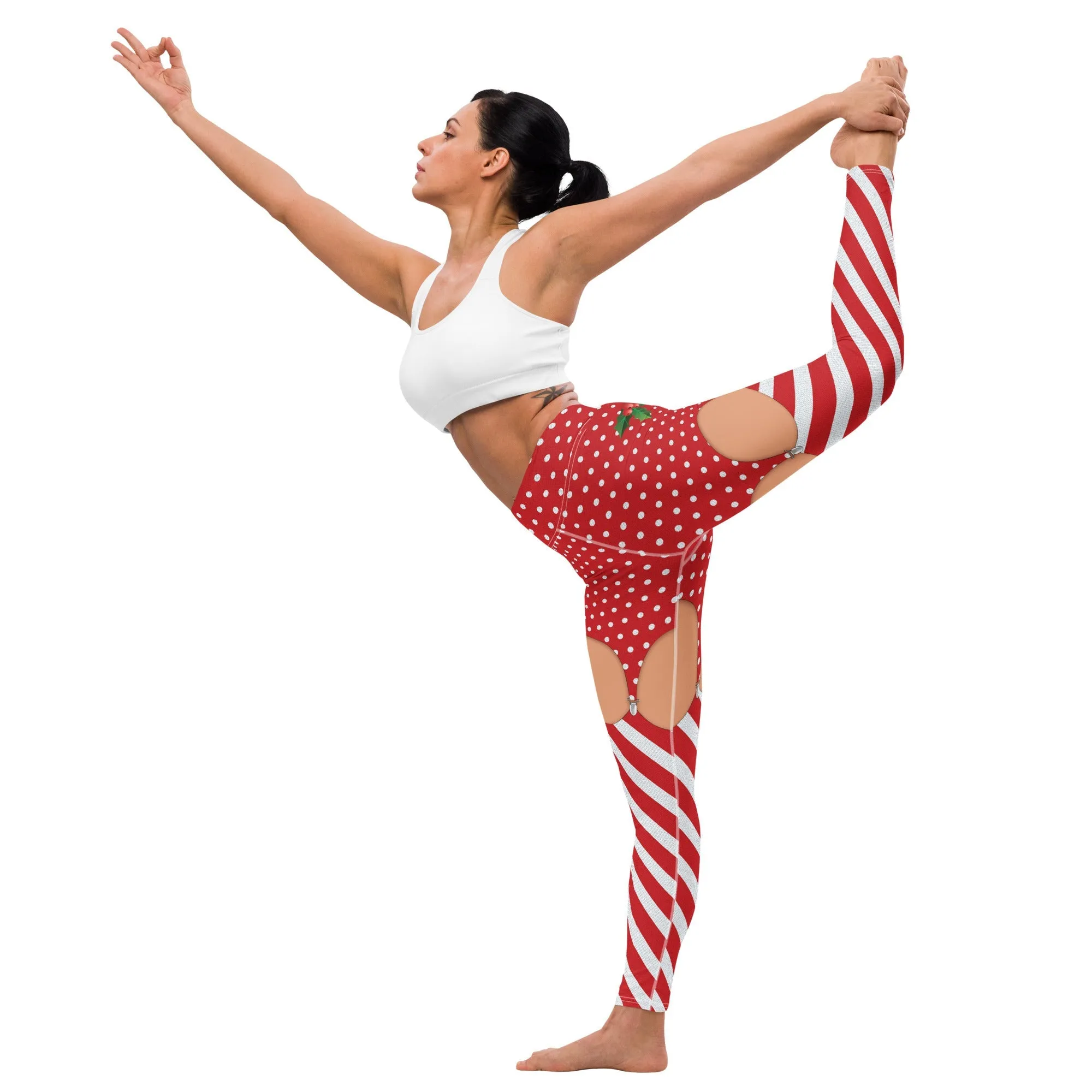 Christmas Suspenders Yoga Leggings