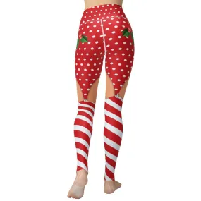 Christmas Suspenders Yoga Leggings