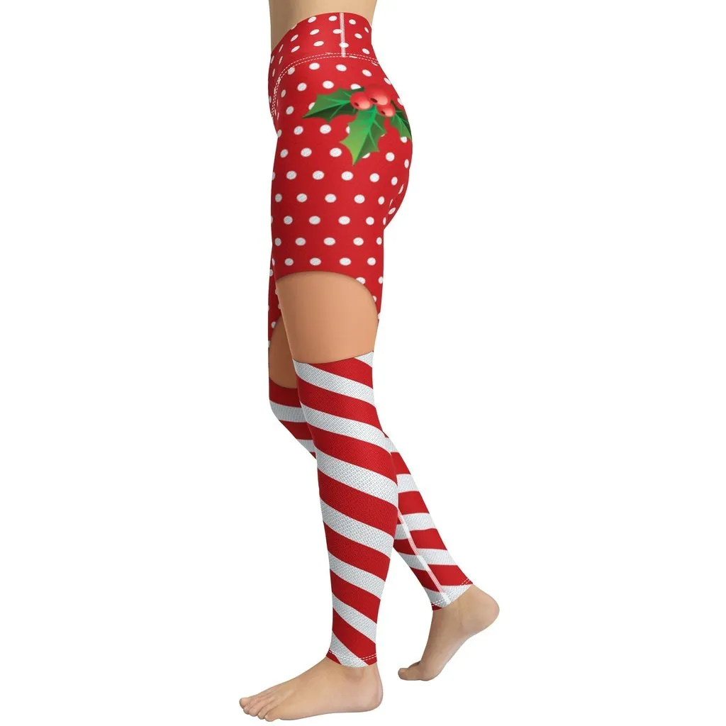 Christmas Suspenders Yoga Leggings