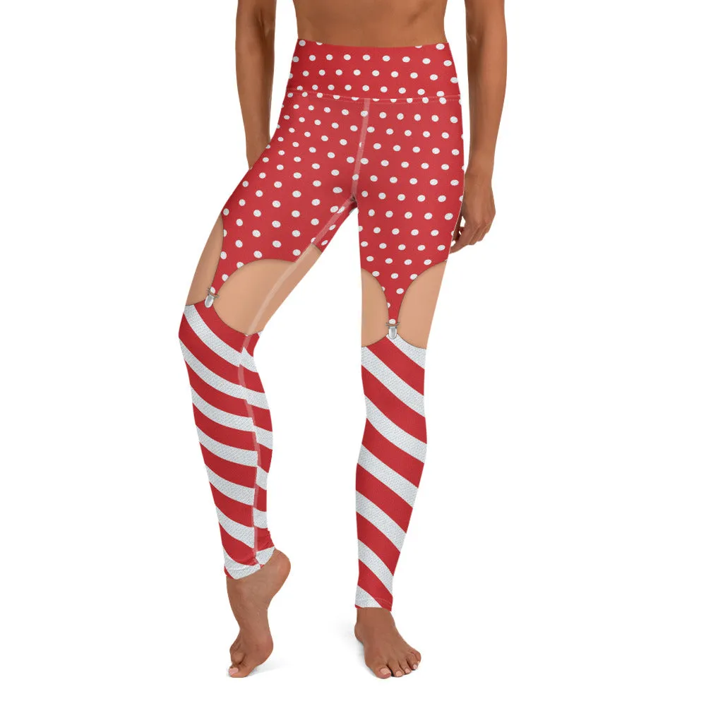 Christmas Suspenders Yoga Leggings