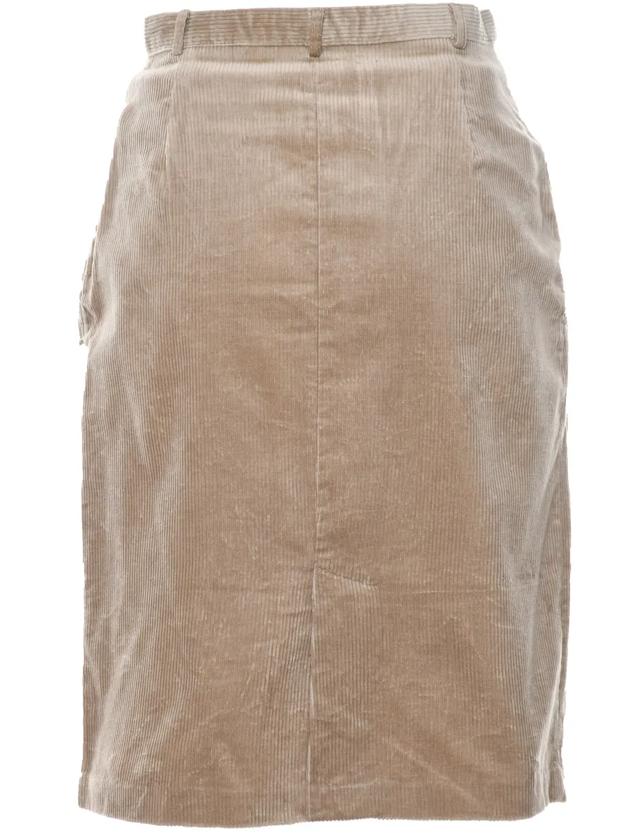 Corduroy Pencil Skirt - S