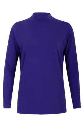 Cotton Elastane Turtle neck Top | PURPLE | 6553ZZ