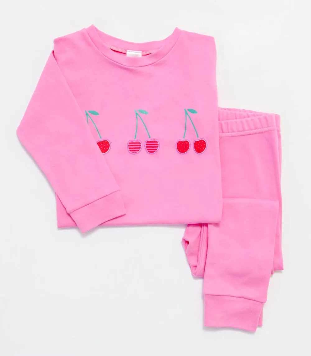 Cute Bright Pink Cherry Pyjamas for kids  in a Jar