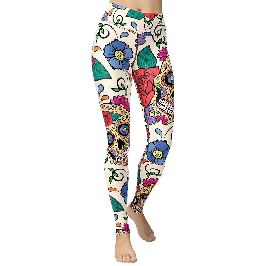 Dia de Muertos Yoga Leggings