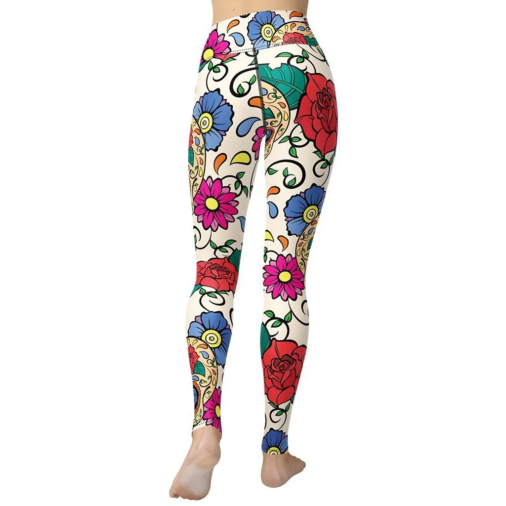 Dia de Muertos Yoga Leggings