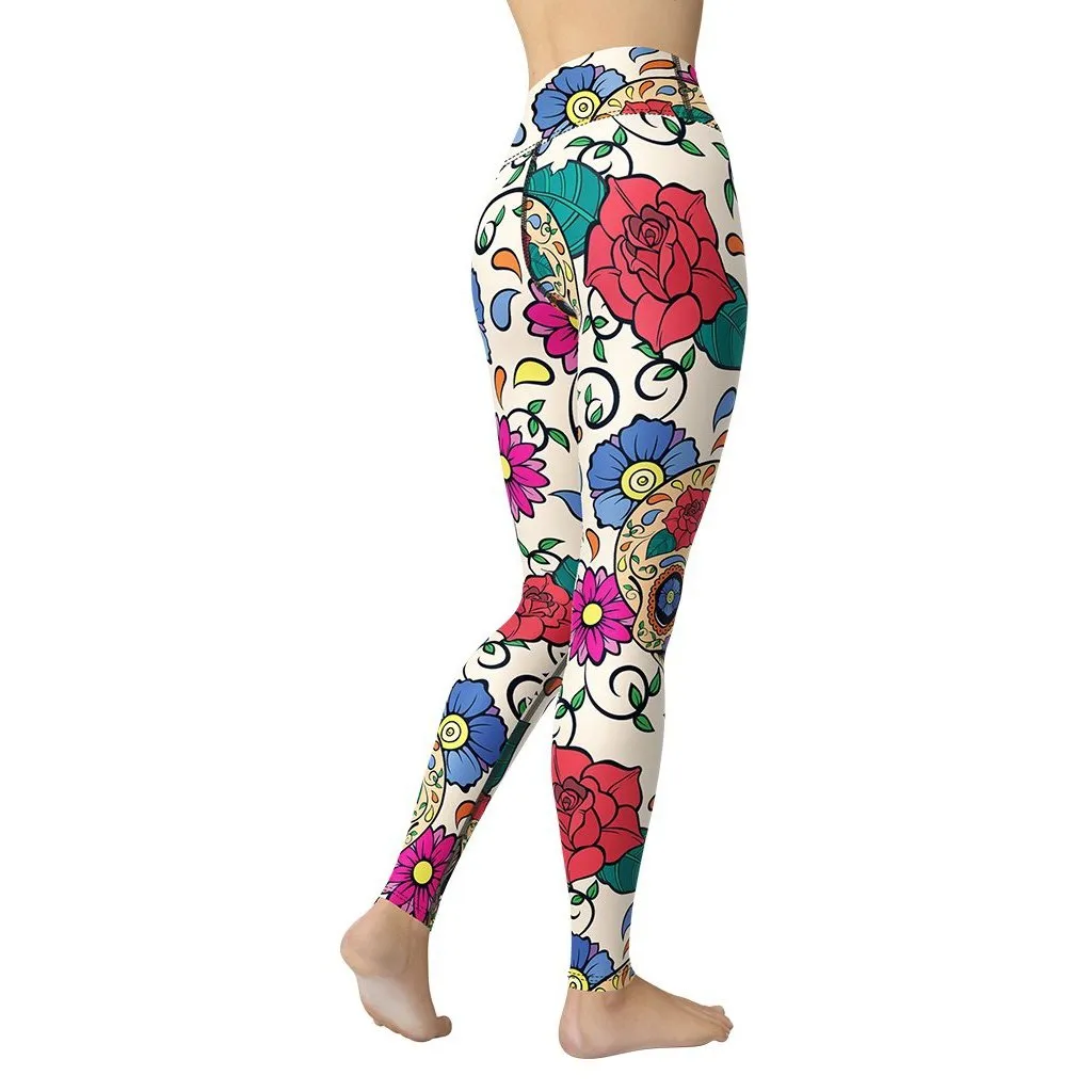 Dia de Muertos Yoga Leggings