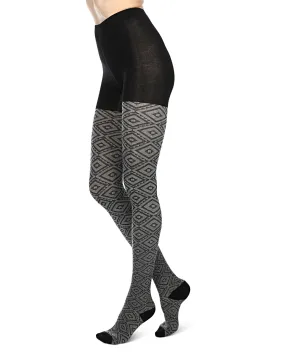 Diamond Cut Cotton Blend Sweater Tights