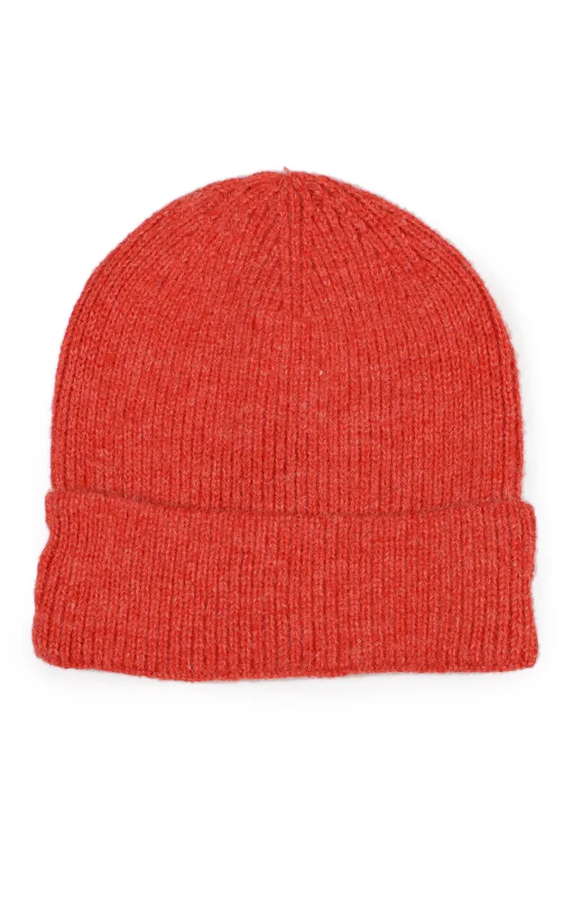 EAHT10436 Solid Ribbed Cuff Knit Beanie Hat