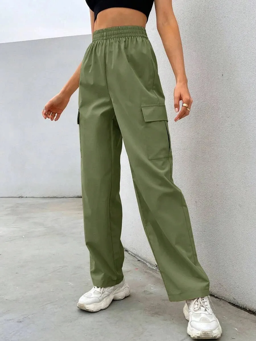 Easy Wear Flap Pocket Cargo Pants