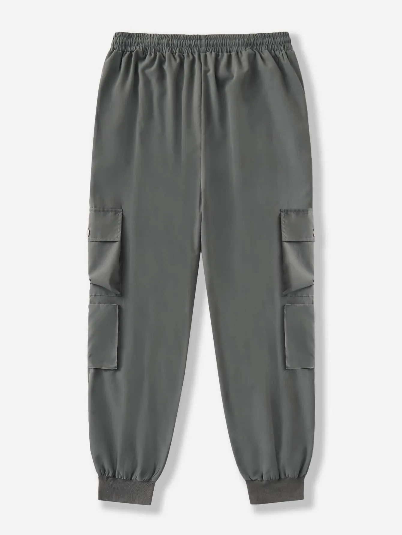 Flap Pocket Drawstring Cropped Cargo Pants